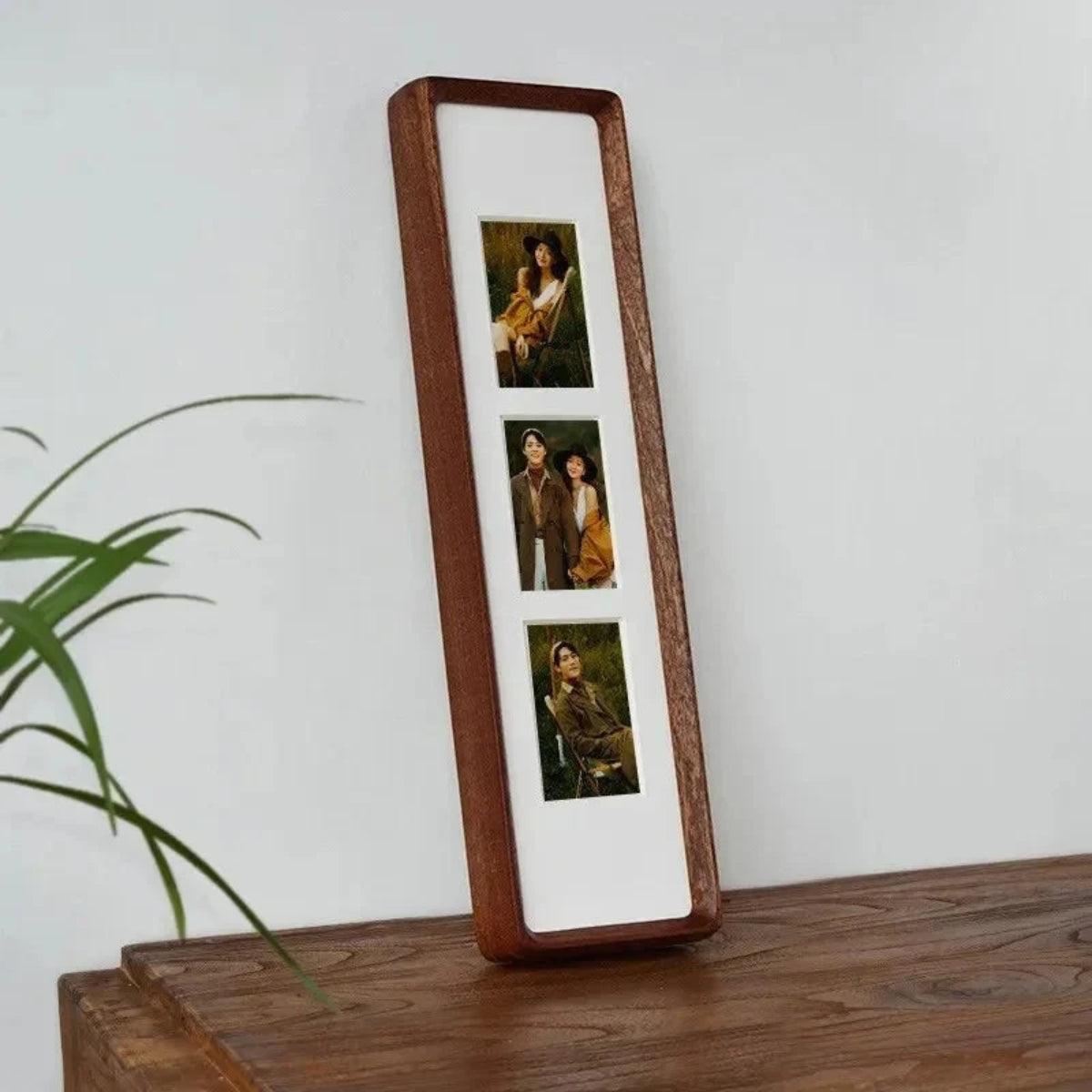 Multi Photo Frame With Wooden Gallery Collage Display
