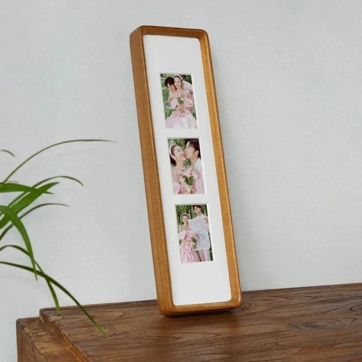 Multi Photo Frame With Wooden Gallery Collage Display