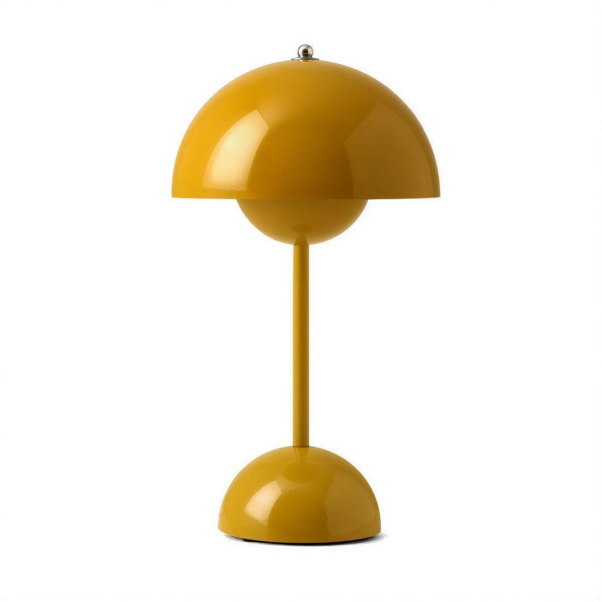 Mushroom Designed Cordless Battery Operated Rechargeable Dining Table Lamp With Touch Control