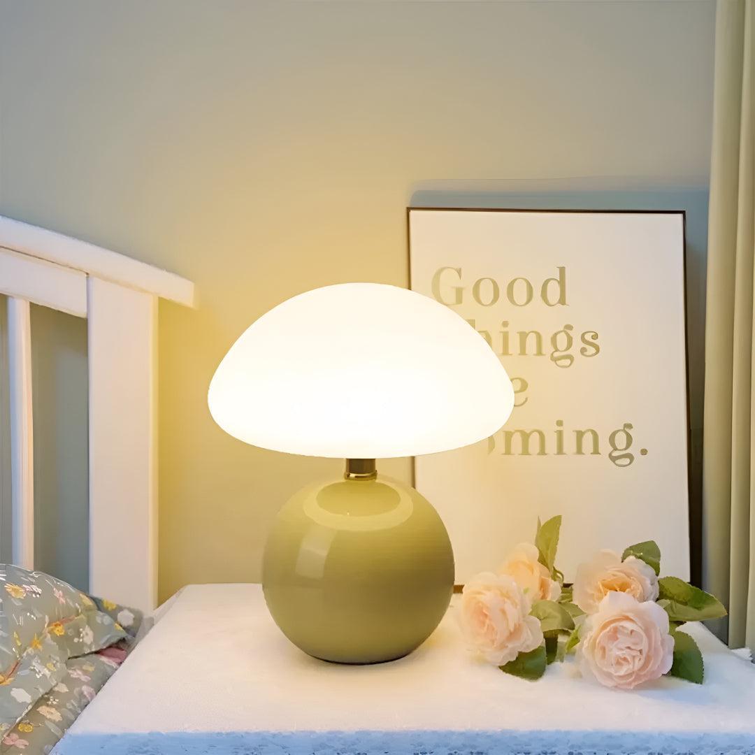 Mushroom Table Lamp with LED Ambient Light
