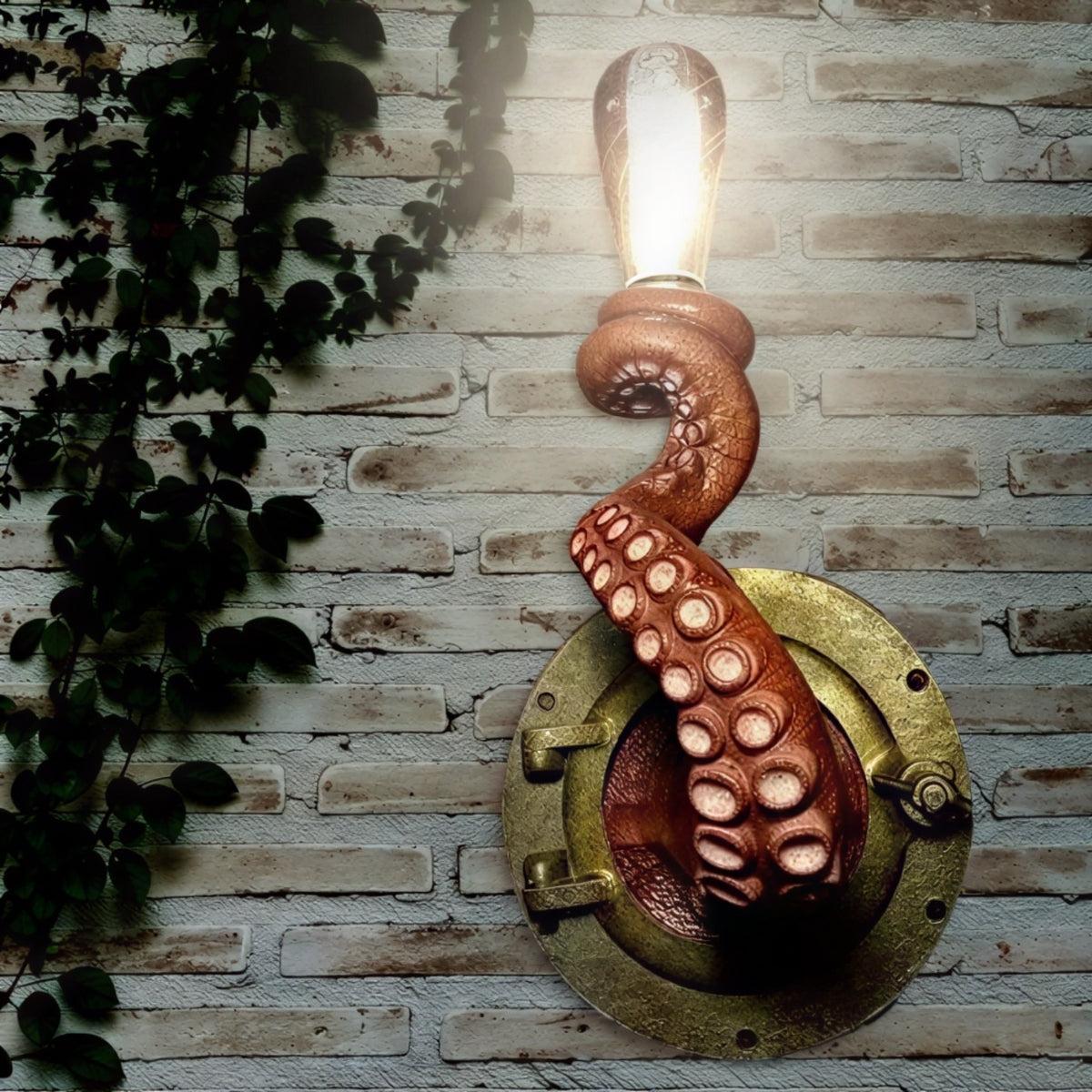 Octopus Tentacle Wall Light Lamp For Coastal Interior Design
