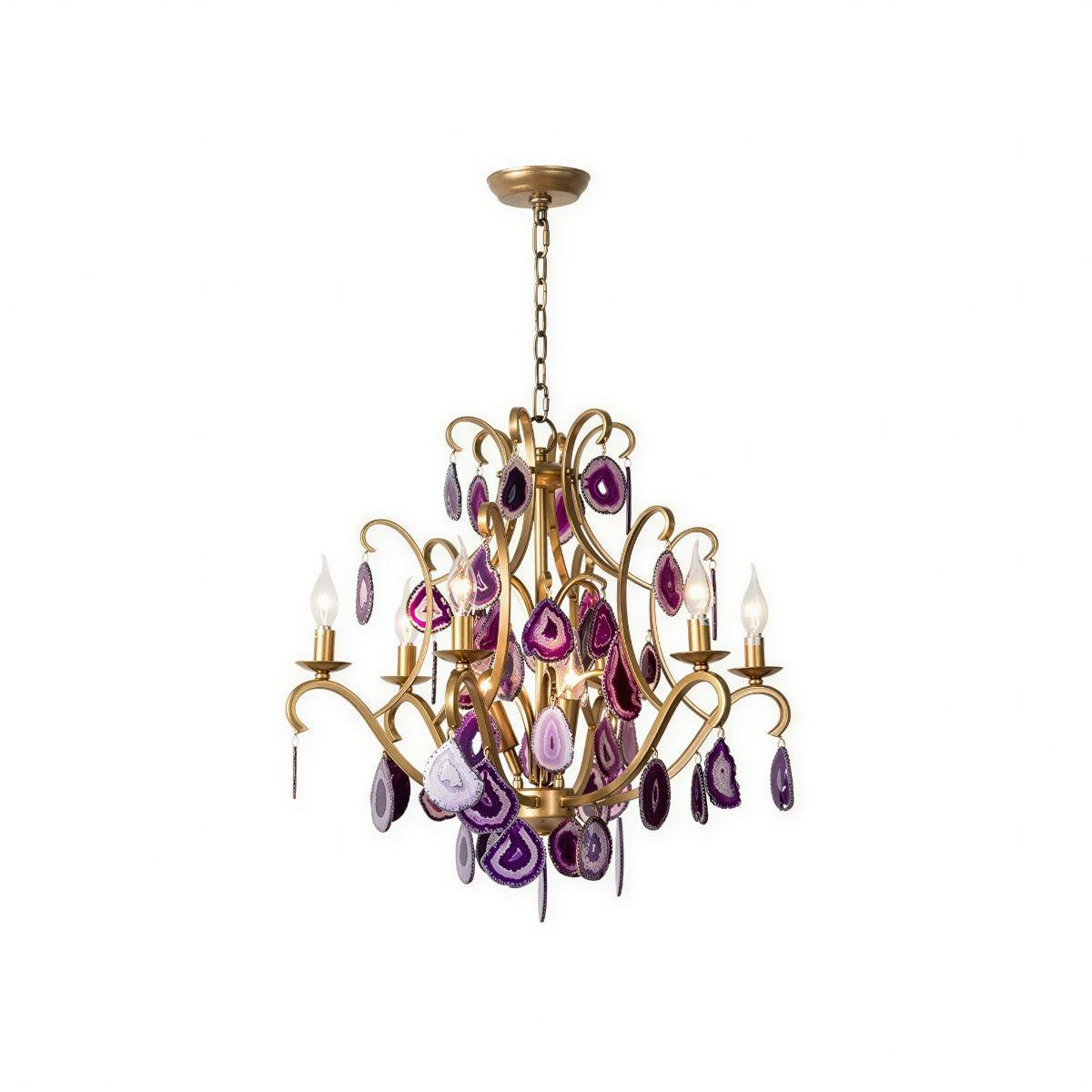 Ornate Crystal Chandelier Ceiling Pendant Light With Decorative Centrepiece