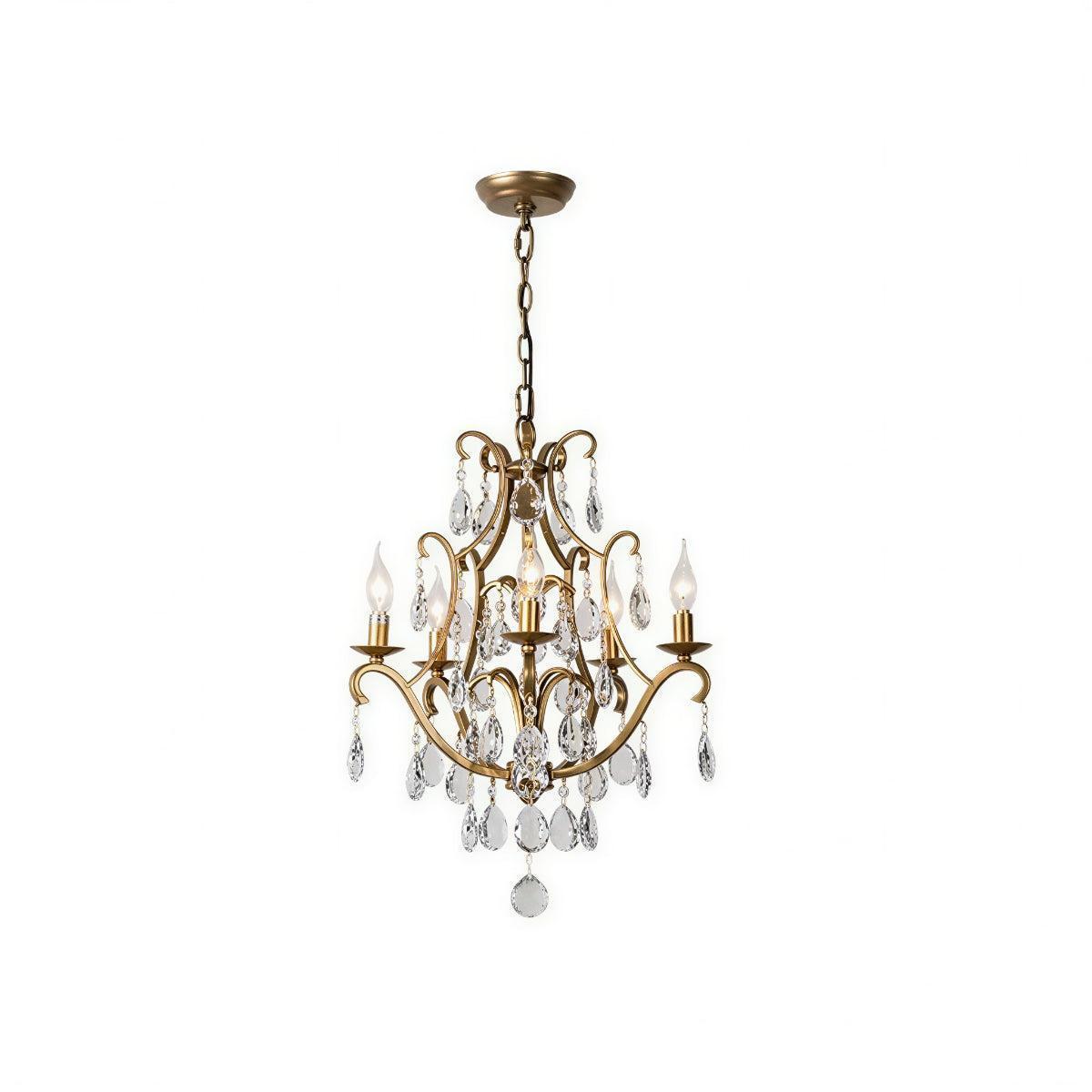 Ornate Crystal Chandelier Ceiling Pendant Light With Decorative Centrepiece