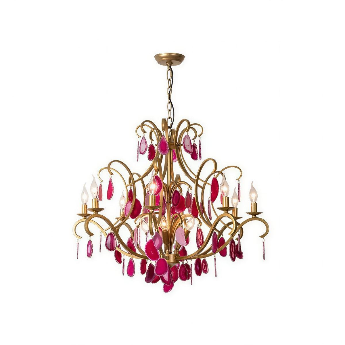 Ornate Crystal Chandelier Ceiling Pendant Light With Decorative Centrepiece