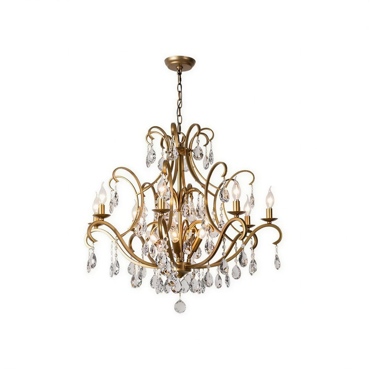 Ornate Crystal Chandelier Ceiling Pendant Light With Decorative Centrepiece