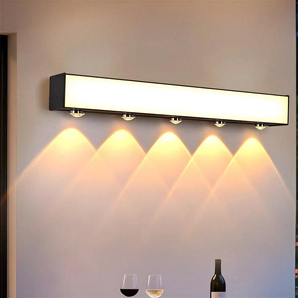 Outdoor Exterior Elongated Wall Light for Porch, Patio or Garden Lighting