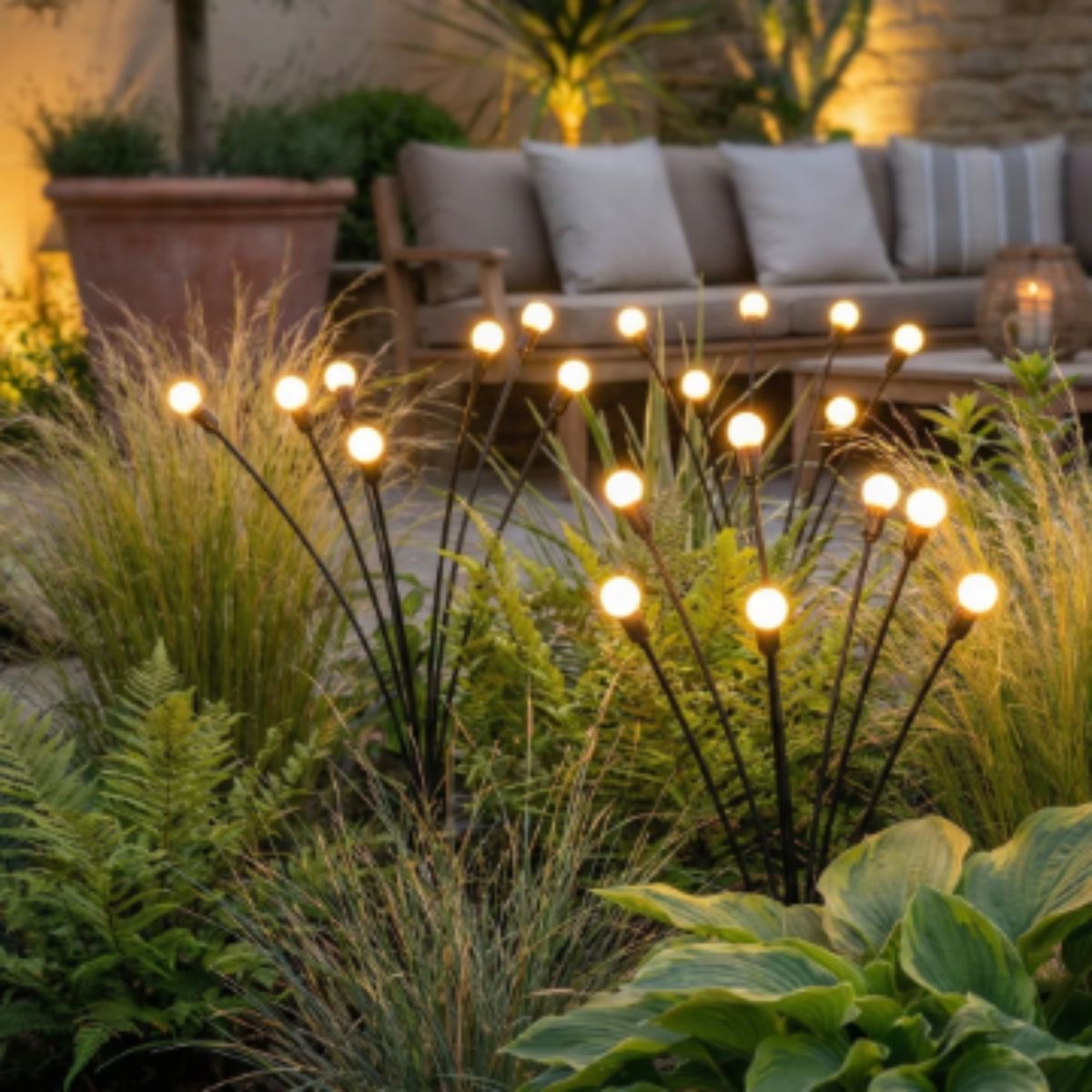 Outdoor Solar Garden Lights With Firefly Design