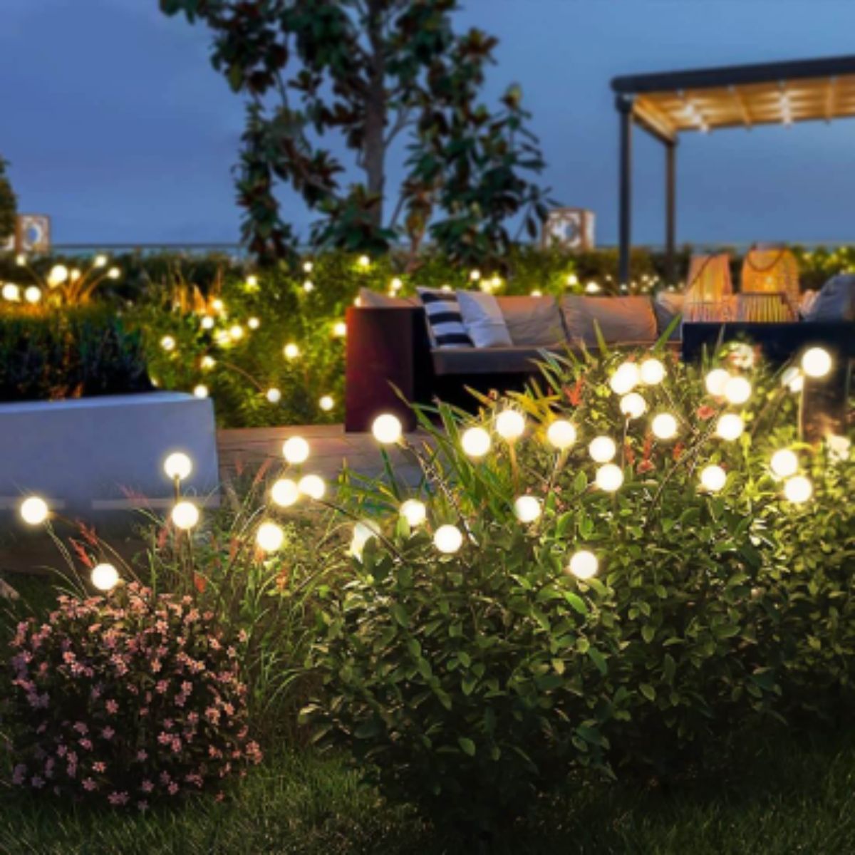 Outdoor Solar Garden Lights With Firefly Design