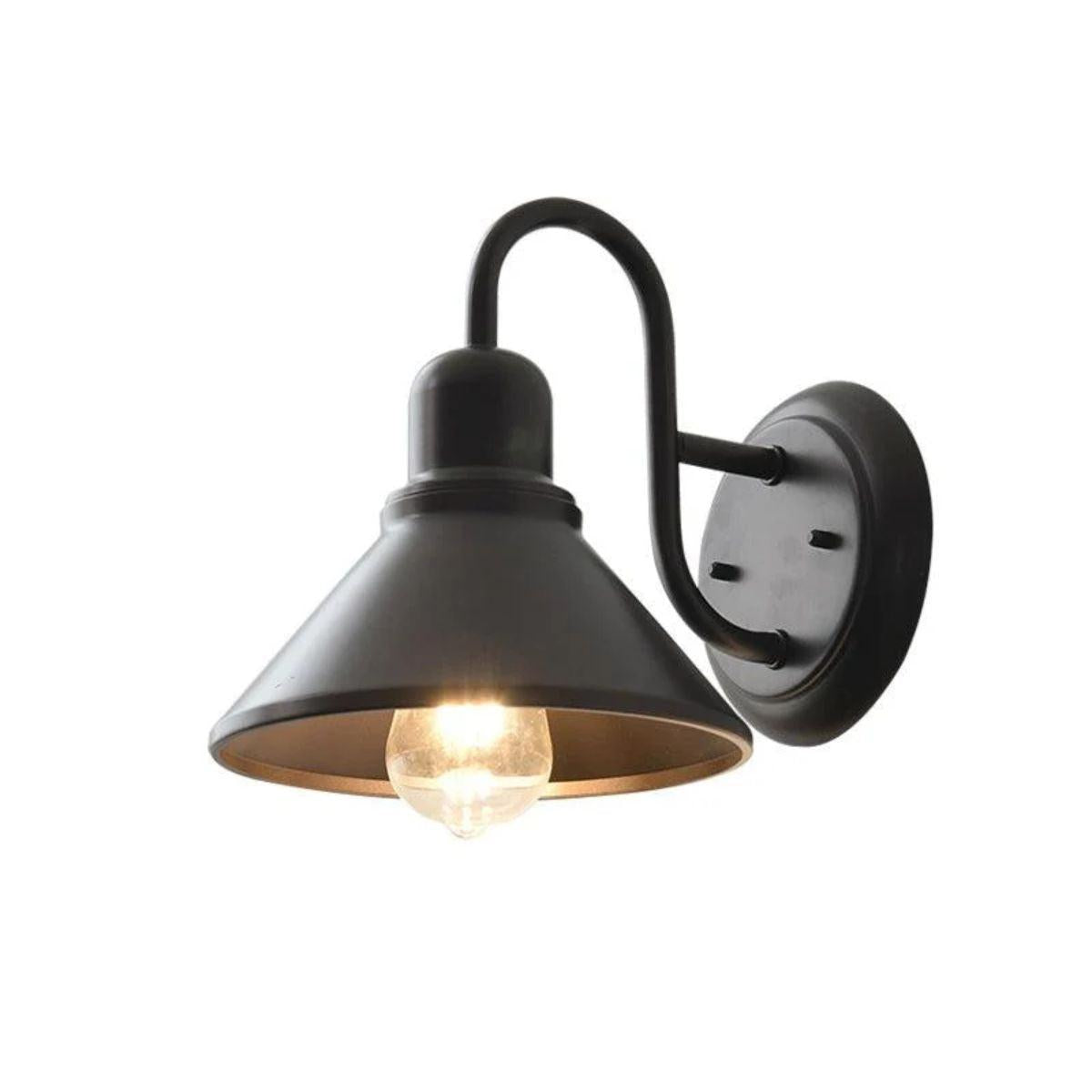 Outdoor Vintage Barn Wall Lantern With Gooseneck Arm Shade