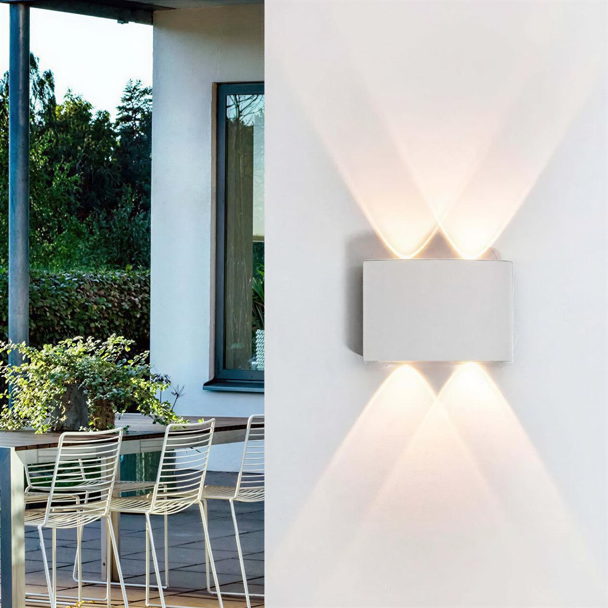 Outdoor Wall Light With Modern Symmetrical Facade Beam Design