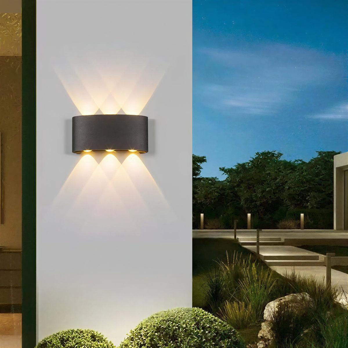 Outdoor Wall Light With Modern Symmetrical Facade Beam Design