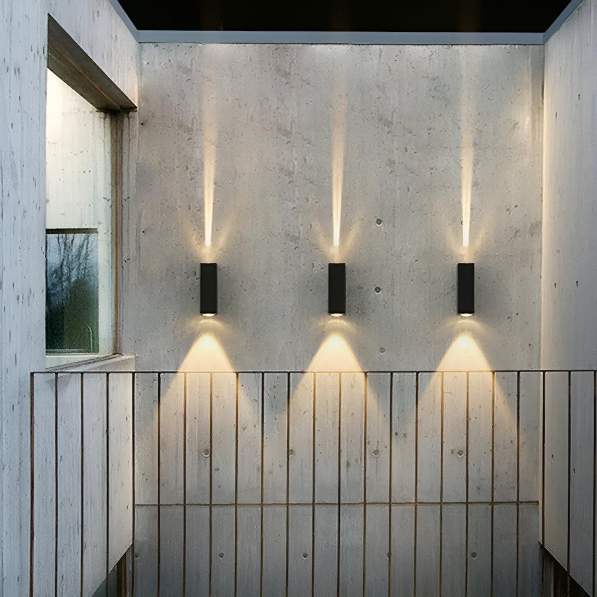 Outdoor Wall Light with Up Down Spotlight Lighting