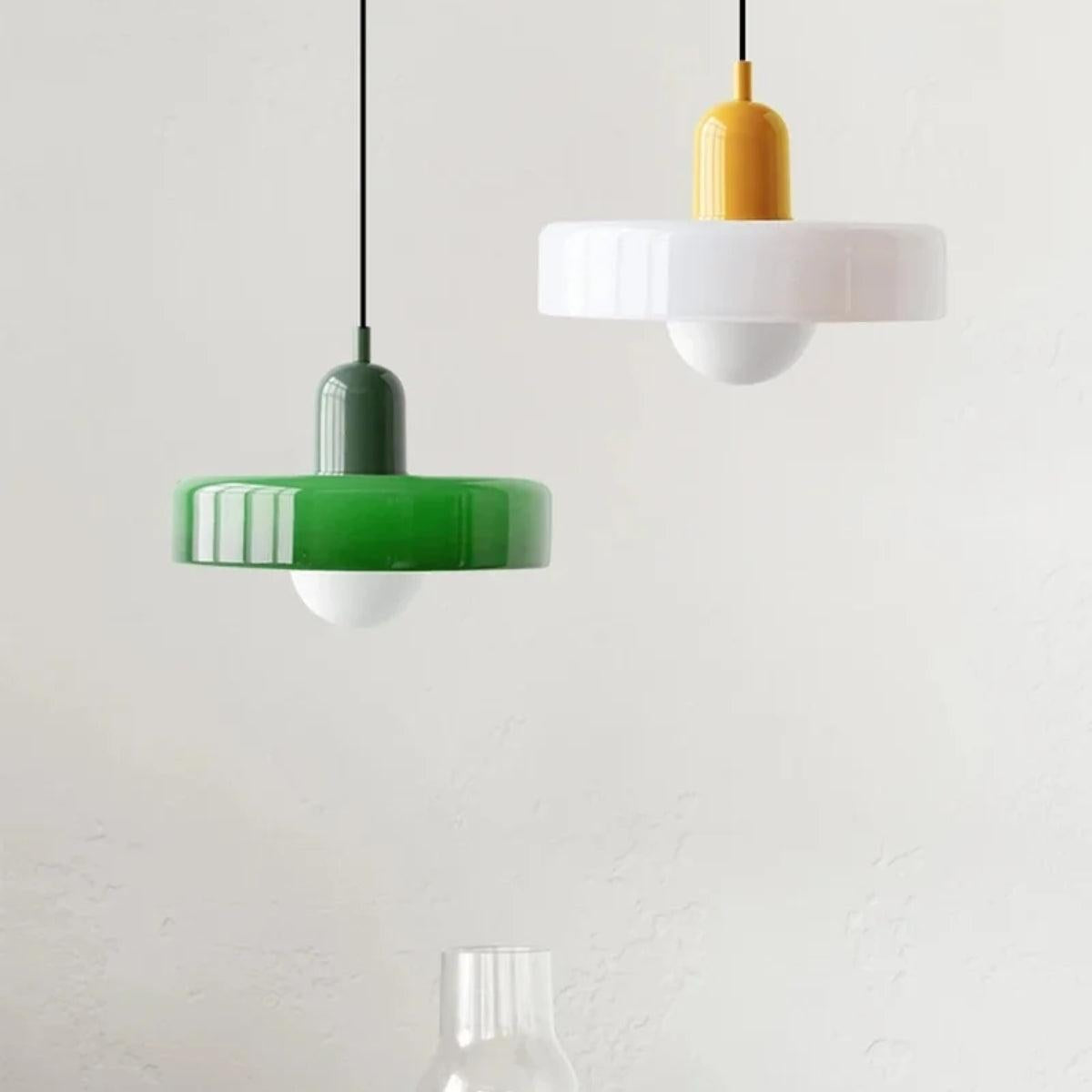 Pendant Light Fixture With Bauhaus And Retro Design