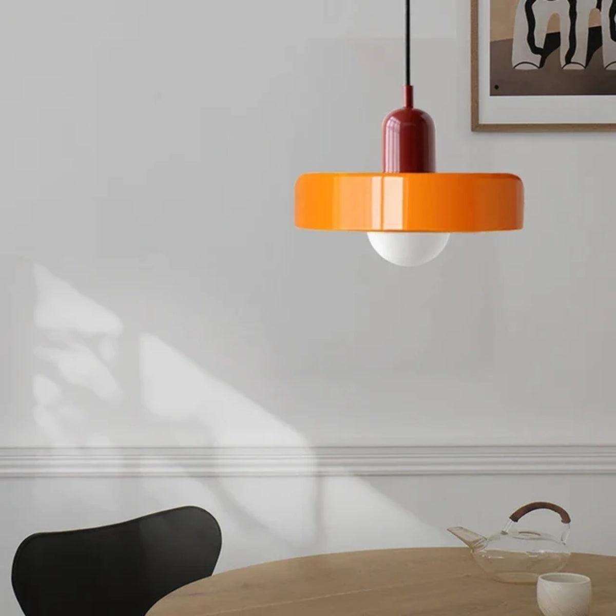 Pendant Light Fixture With Bauhaus And Retro Design