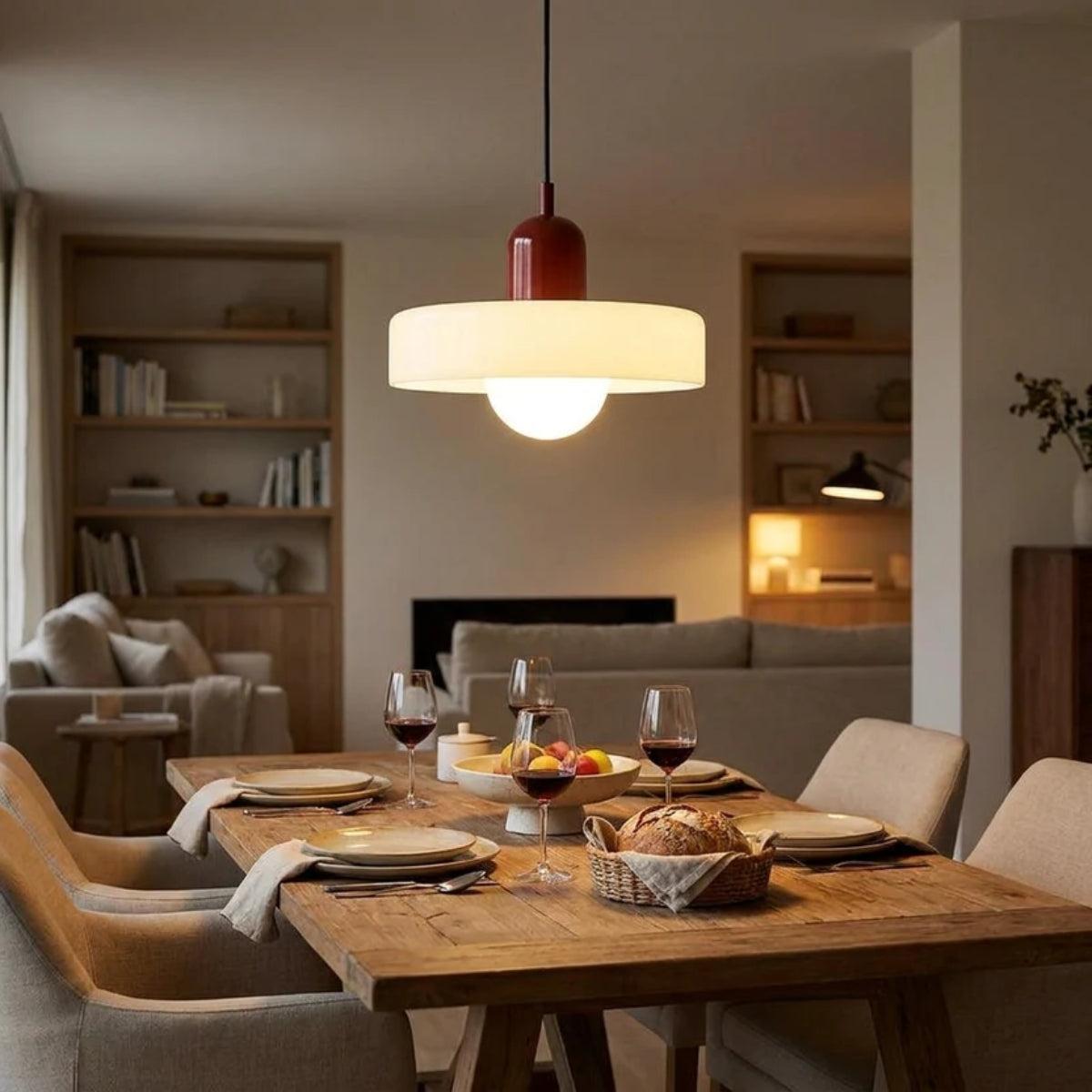 Pendant Light Fixture With Bauhaus And Retro Design