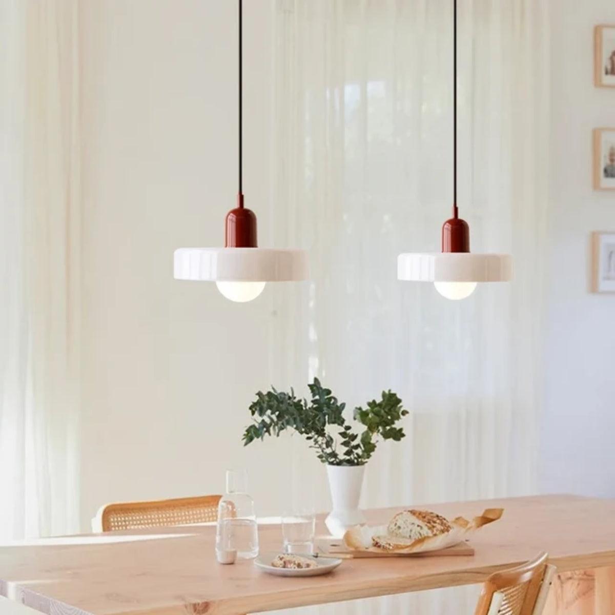 Pendant Light Fixture With Bauhaus And Retro Design