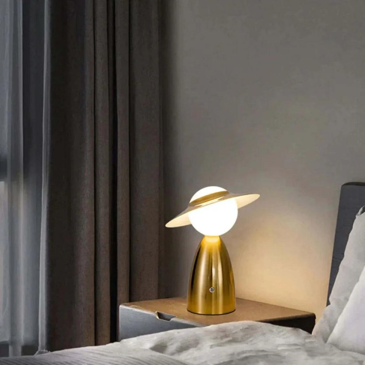 Person Styled Touch Control Table Lamp With Rechargeable Wireless Base