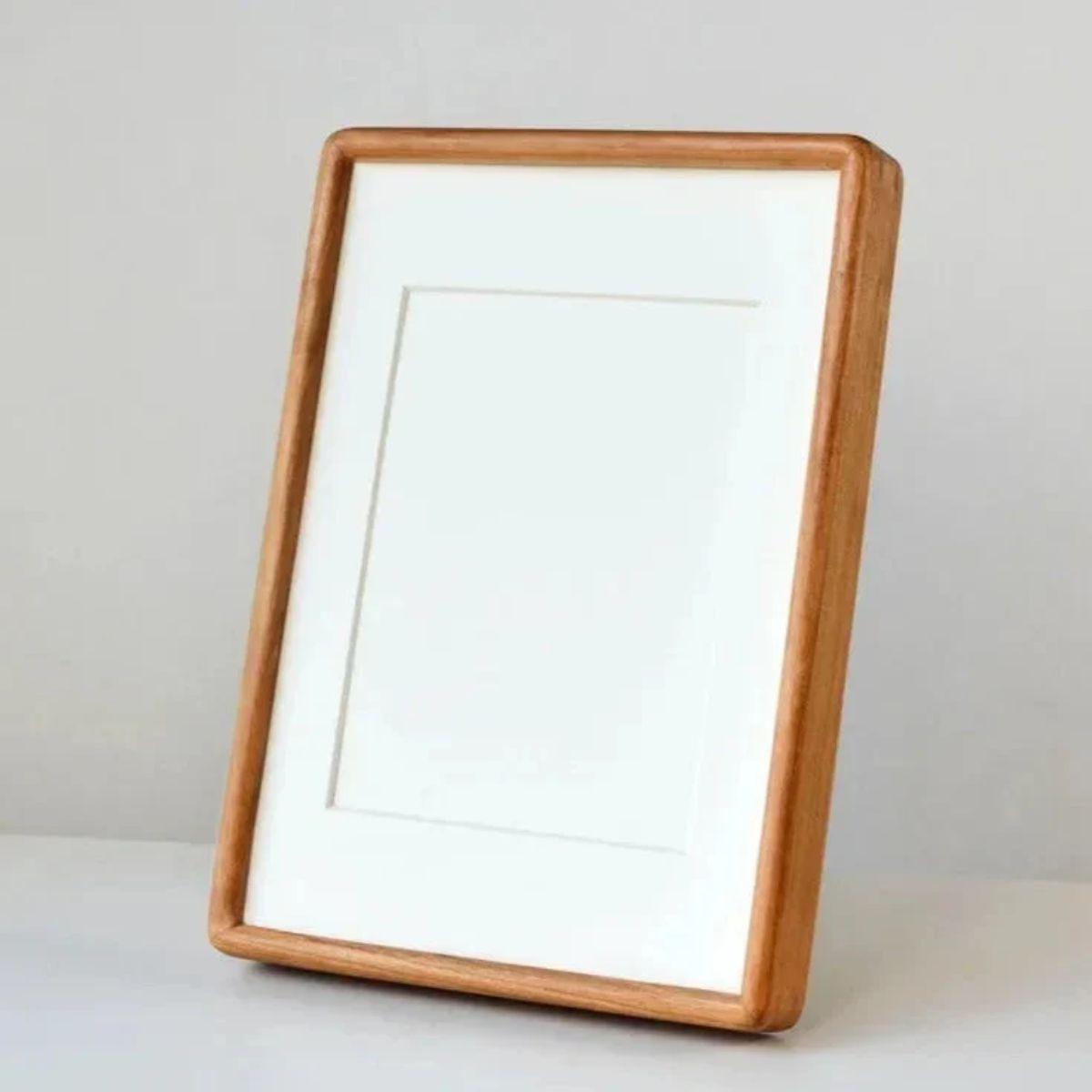 Photo Picture Display Frame Stand With Rounded Wood Corners