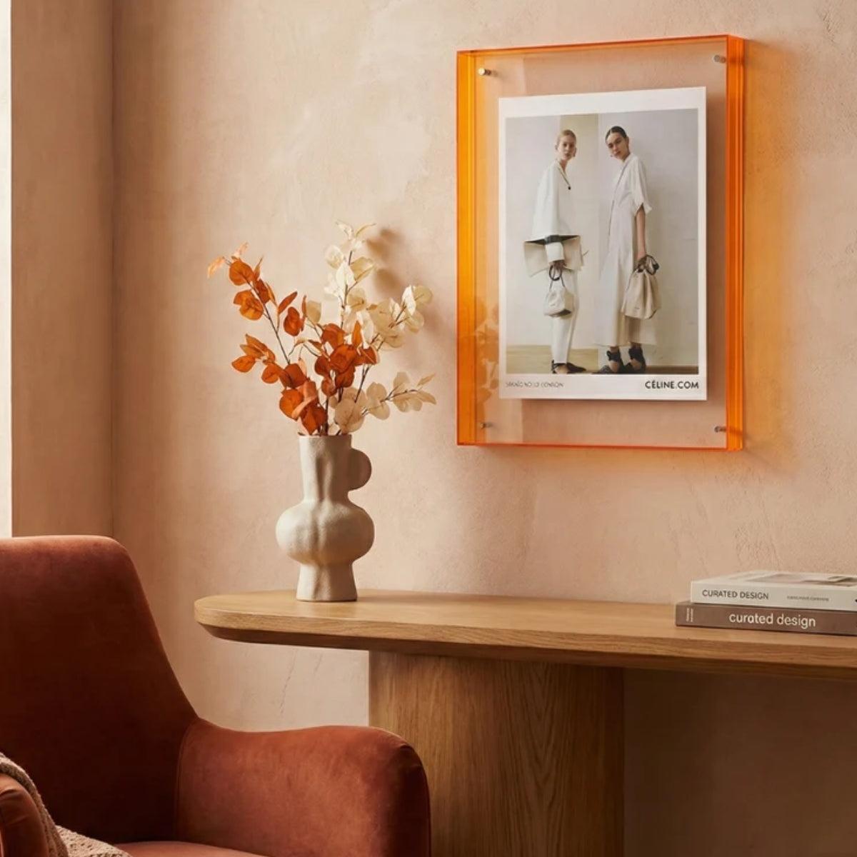 Picture Frame With Coloured Edge Design For Photos And Art