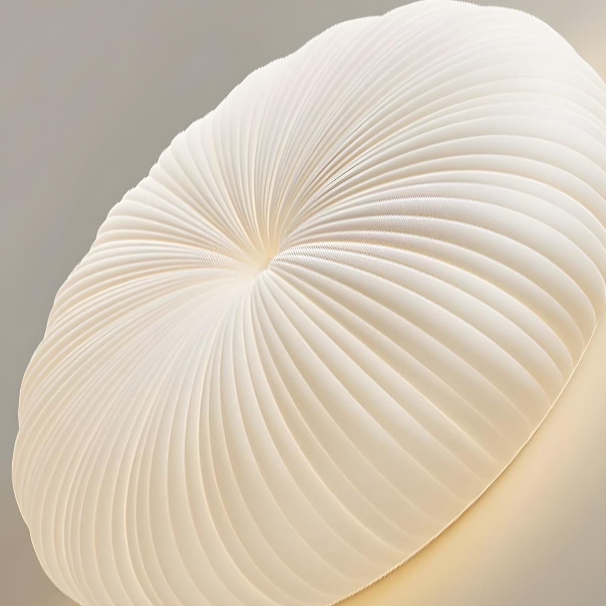 Pleated Radial Donut LED Flush Mount Ceiling Light With Dimmable Function And Remote Control