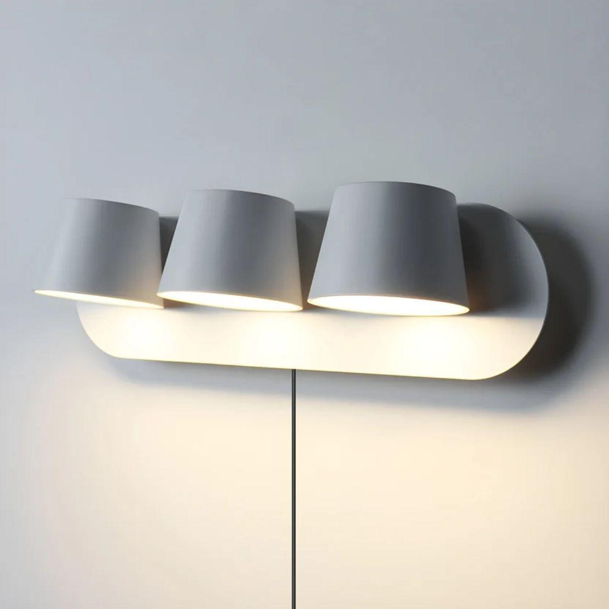 Plug In Wall Sconce Light For Bedroom With Adjustable Rotating Head