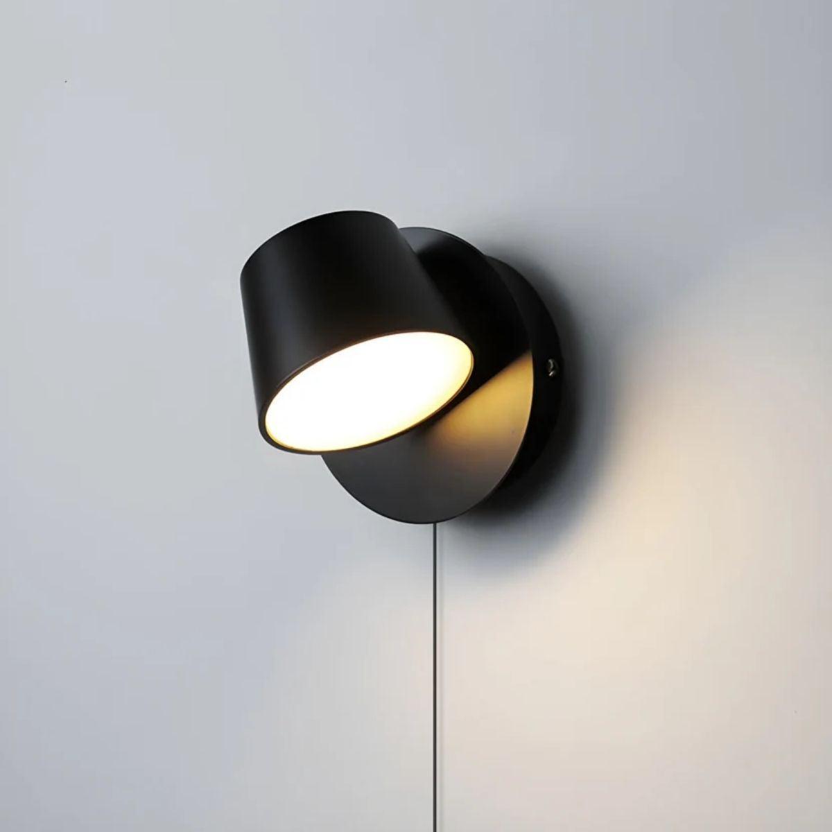Plug In Wall Sconce Light For Bedroom With Adjustable Rotating Head