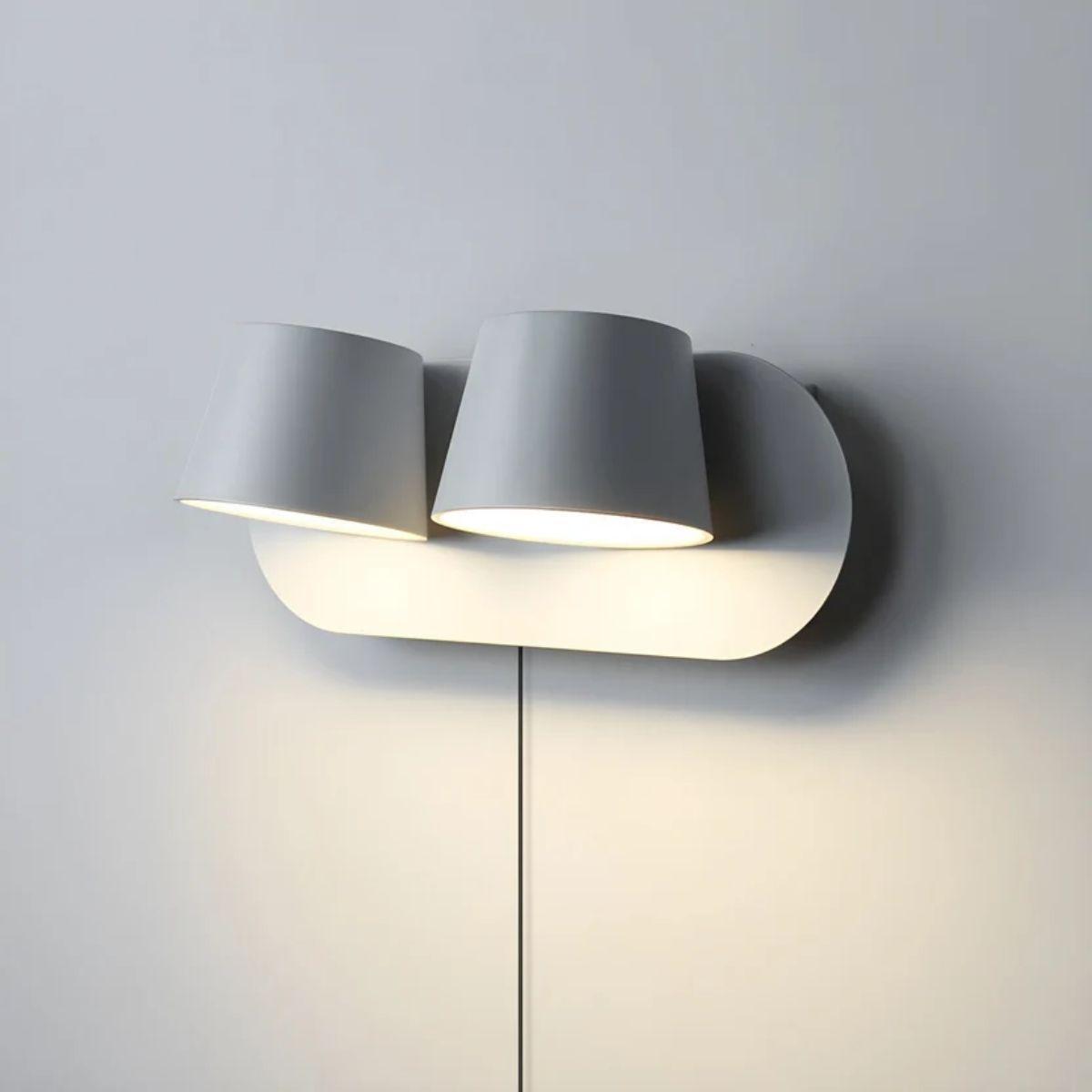 Plug In Wall Sconce Light For Bedroom With Adjustable Rotating Head