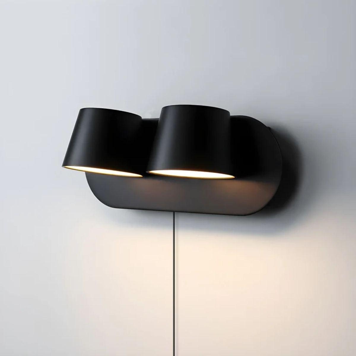 Plug In Wall Sconce Light For Bedroom With Adjustable Rotating Head