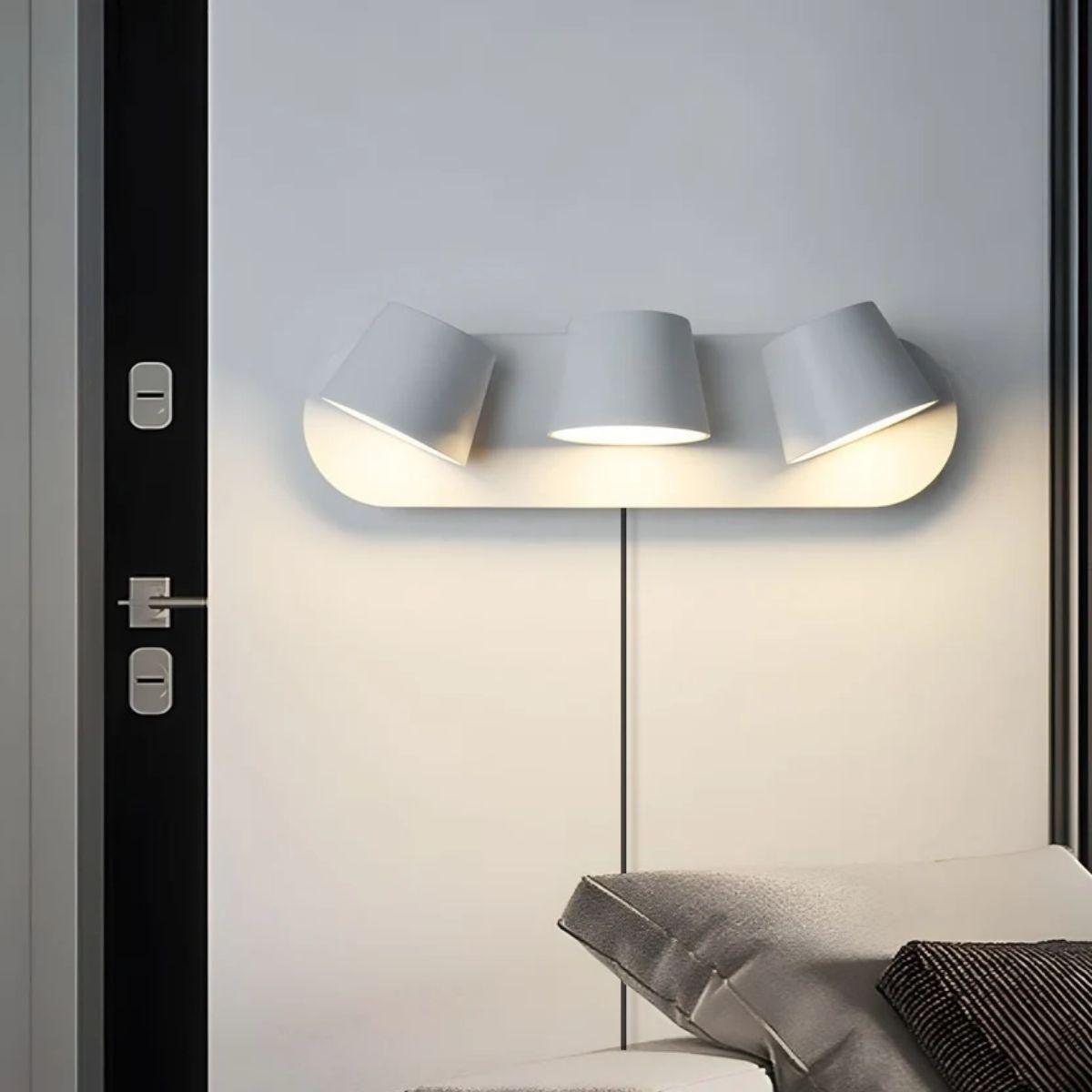 Plug In Wall Sconce Light For Bedroom With Adjustable Rotating Head
