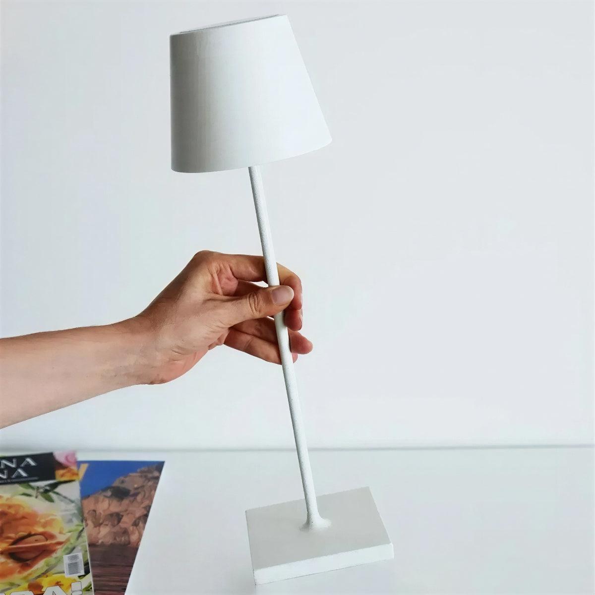 Portable Rechargeable Table Lamp With Dimmable Touch Control Battery Powered Light