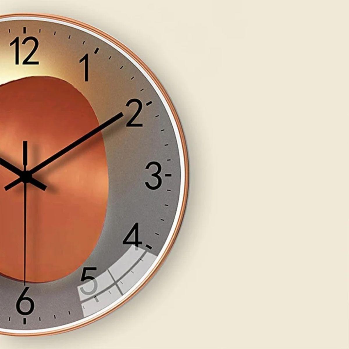 Quiet Modern Wall Clock With Luminous Glass Face Design