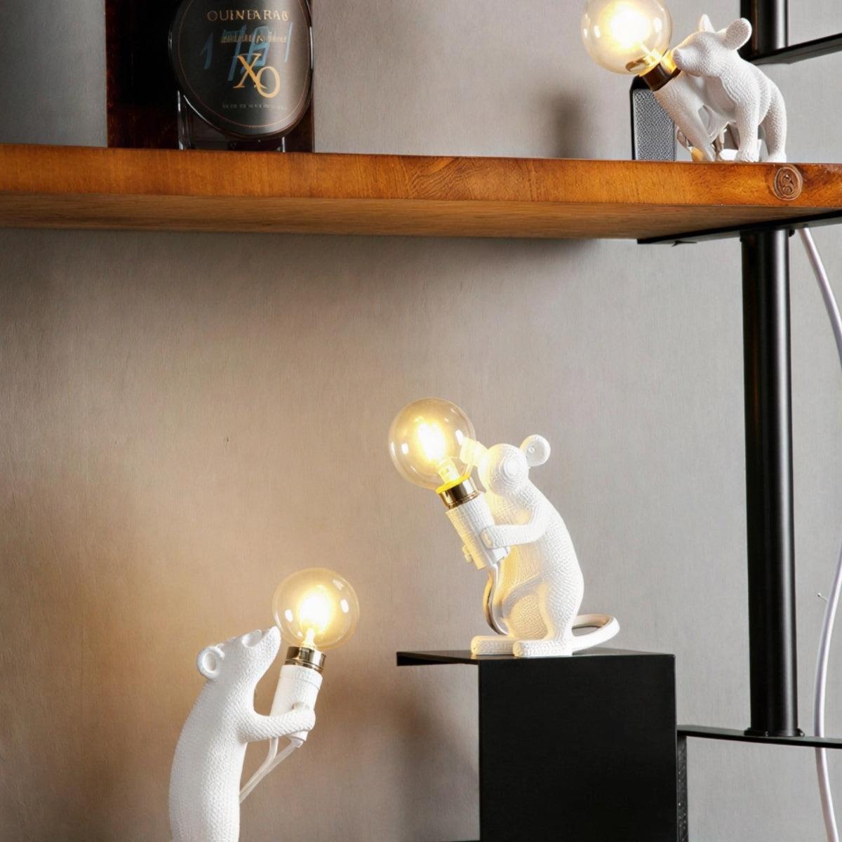 Quirky Mouse Figurine Table Lamp