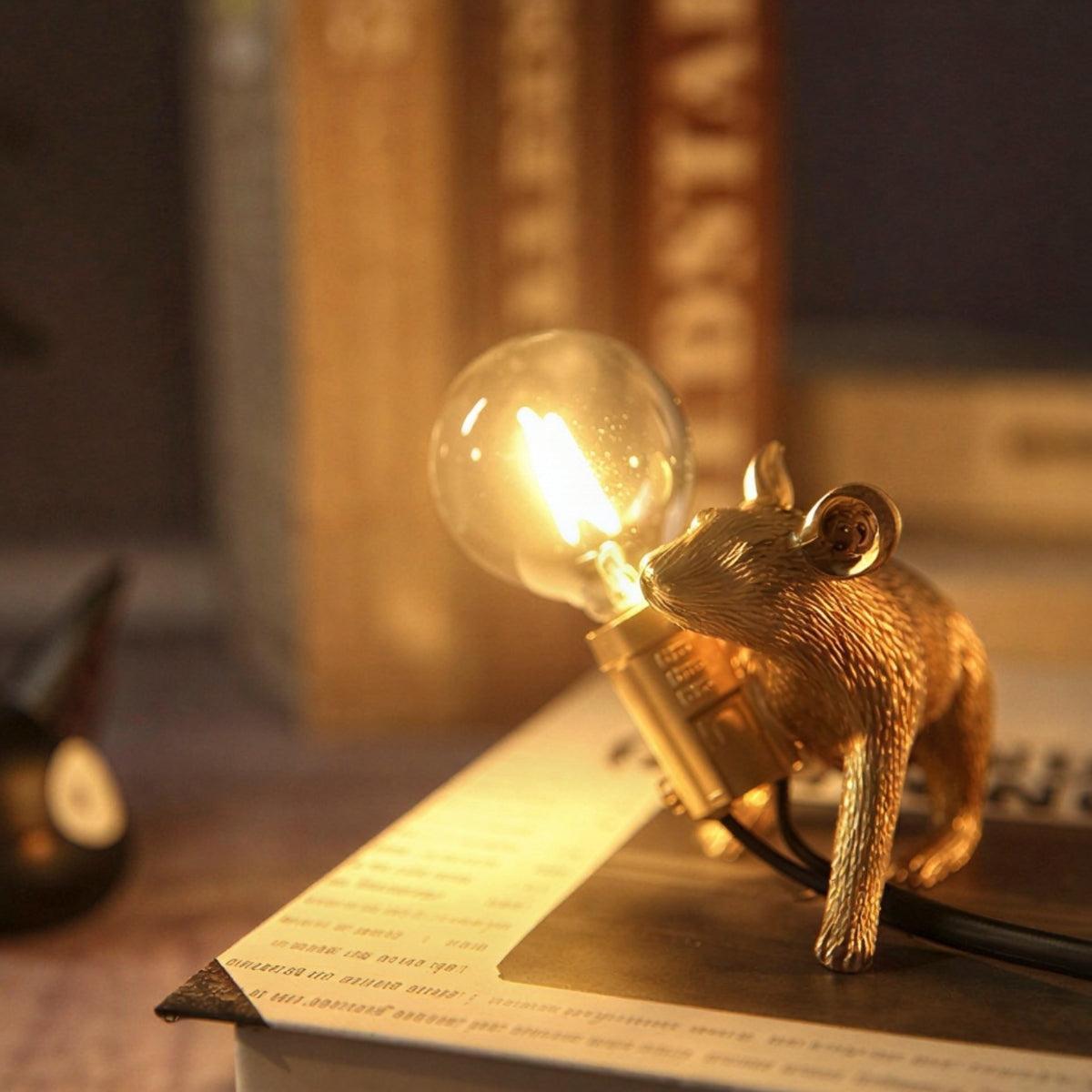 Quirky Mouse Figurine Table Lamp