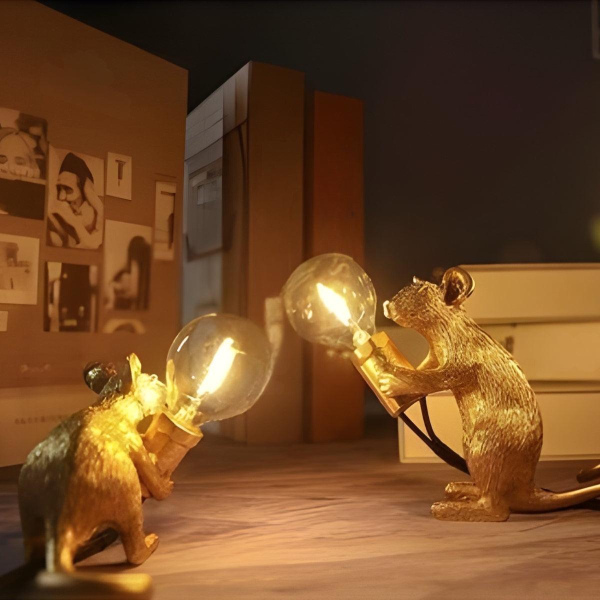 Quirky Mouse Figurine Table Lamp