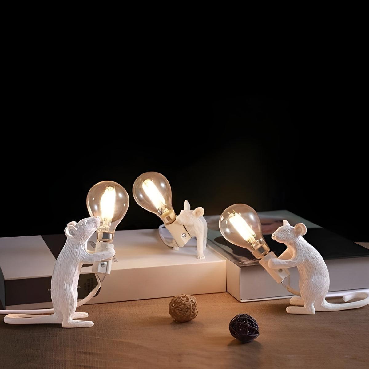 Quirky Mouse Figurine Table Lamp
