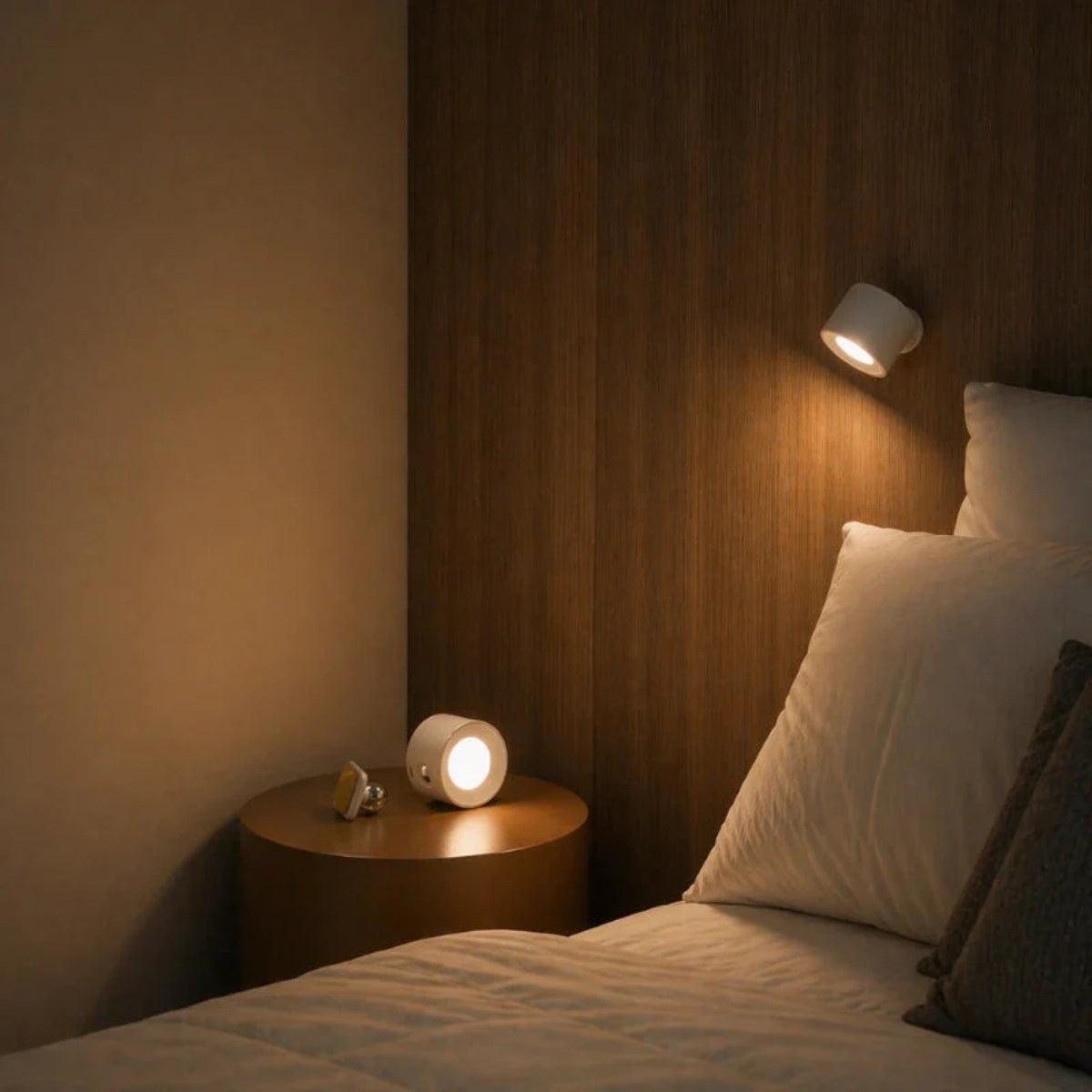 Rechargeable Battery Operated Stick On Wall Light With Motion Sensor And Adjustable Angle