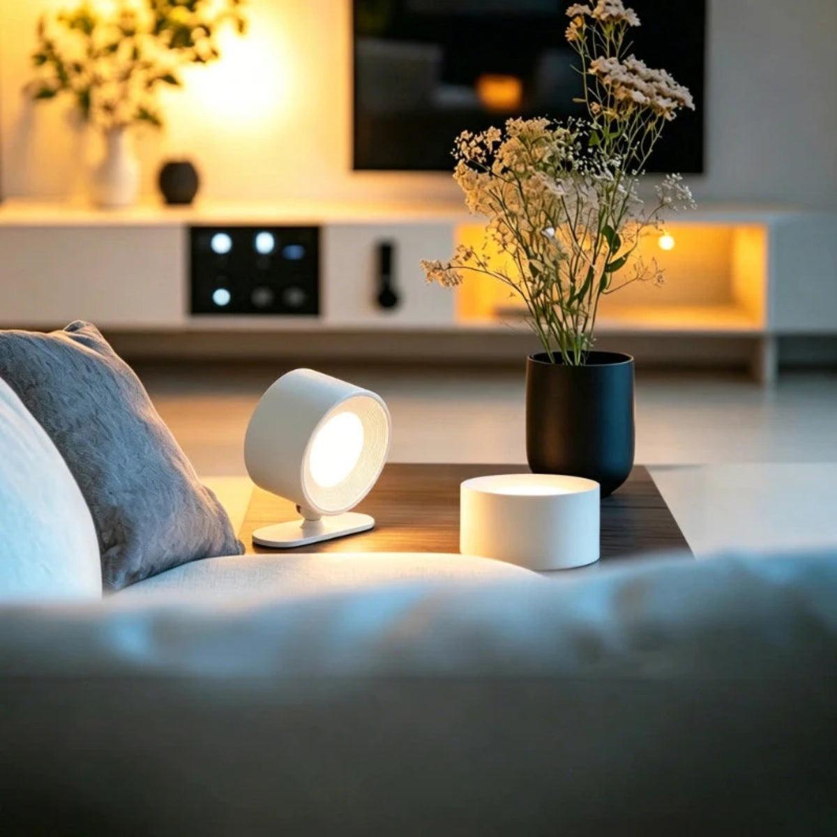 Rechargeable Battery Operated Stick On Wall Light With Motion Sensor And Adjustable Angle