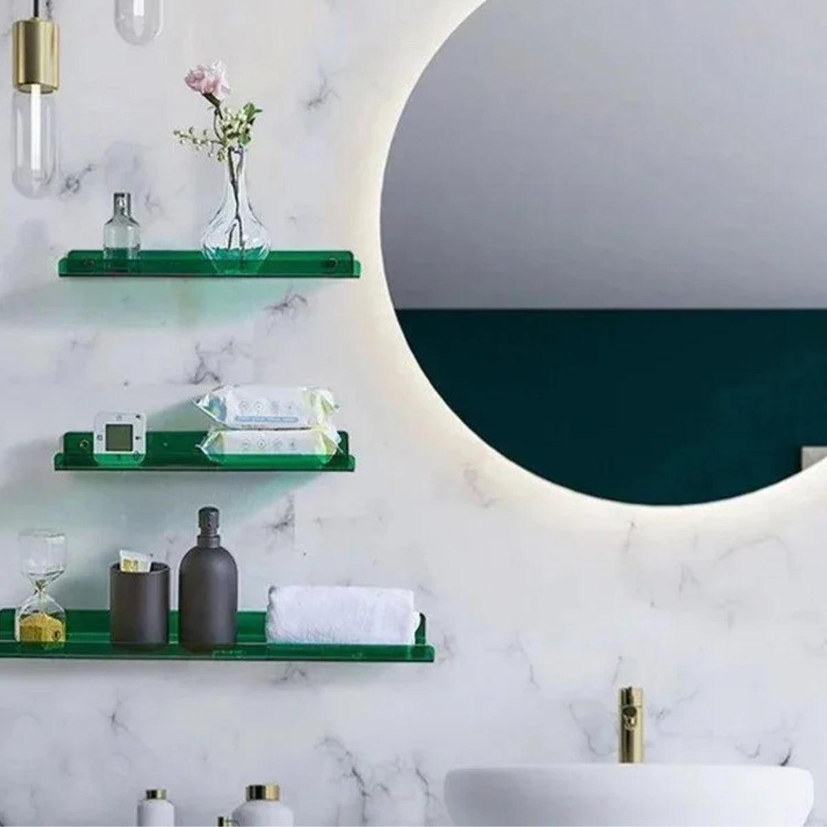 Retro Acrylic Floating Wall Shelf For Home Storage And Display