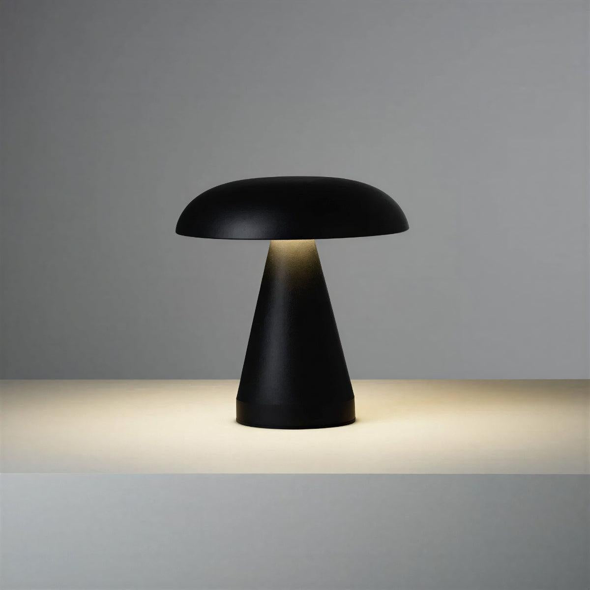 Retro Mushroom Styled Rechargeable Table Lamp With Battery Operated Light