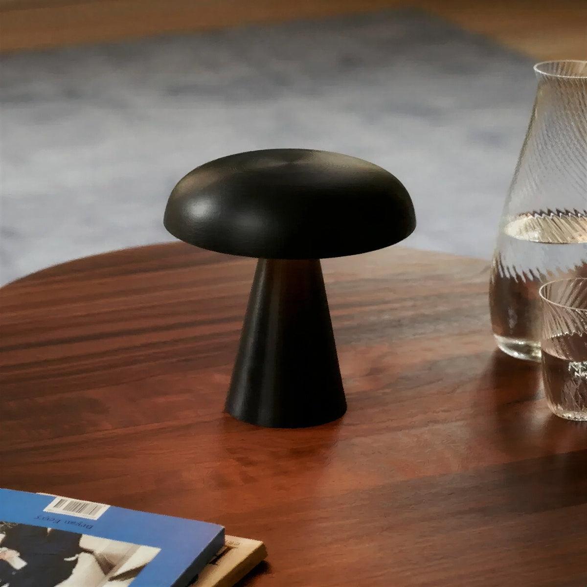 Retro Mushroom Styled Rechargeable Table Lamp With Battery Operated Light