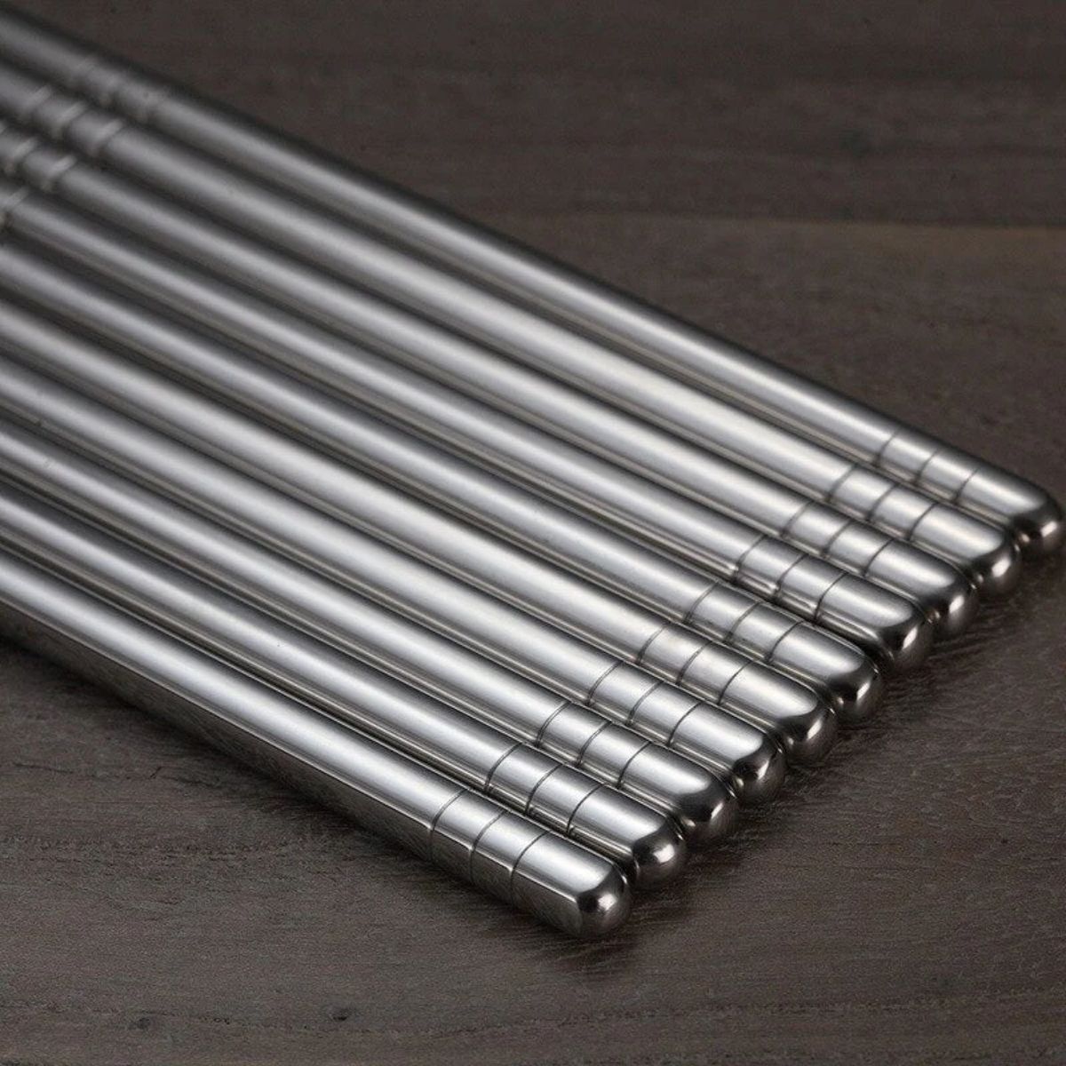 Reusable Metal Chopsticks Set With 5 Pairs