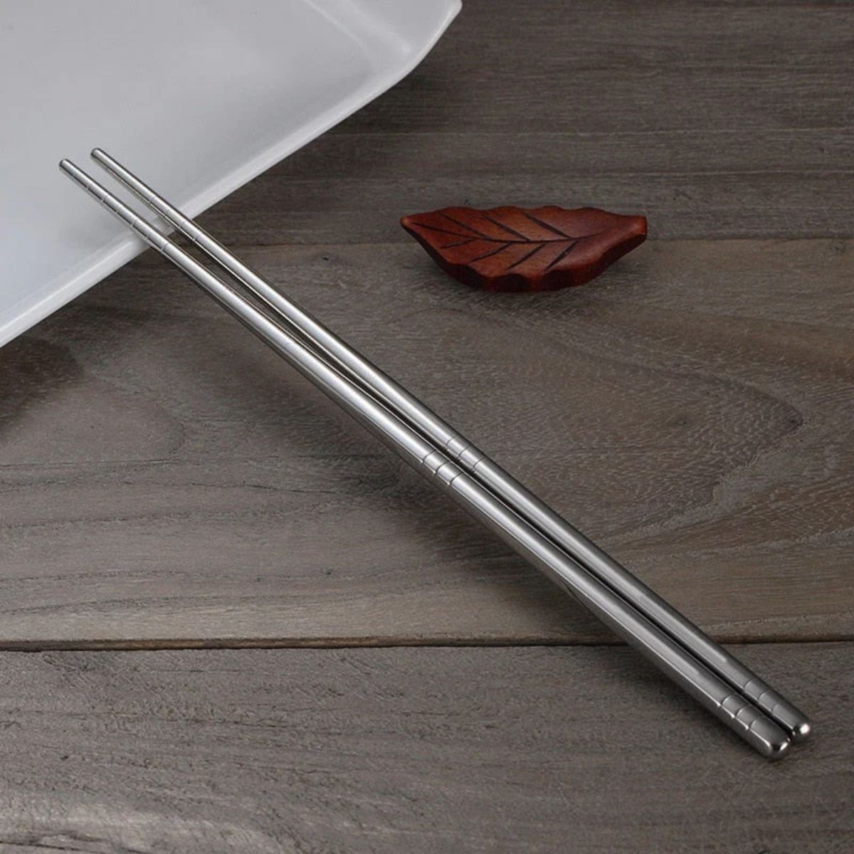 Reusable Metal Chopsticks Set With 5 Pairs