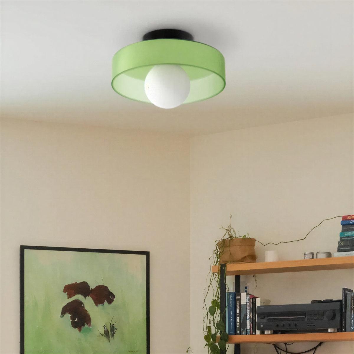 Round Flush Mount Bauhaus Styled Ceiling Light With Ambient Glow