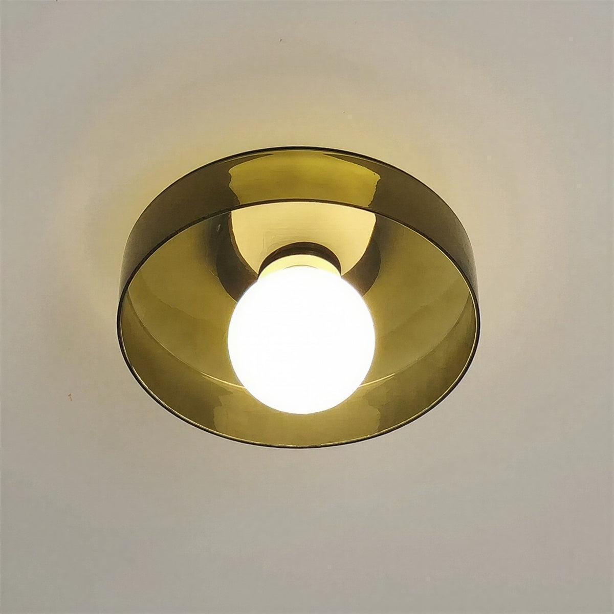 Round Flush Mount Bauhaus Styled Ceiling Light With Ambient Glow
