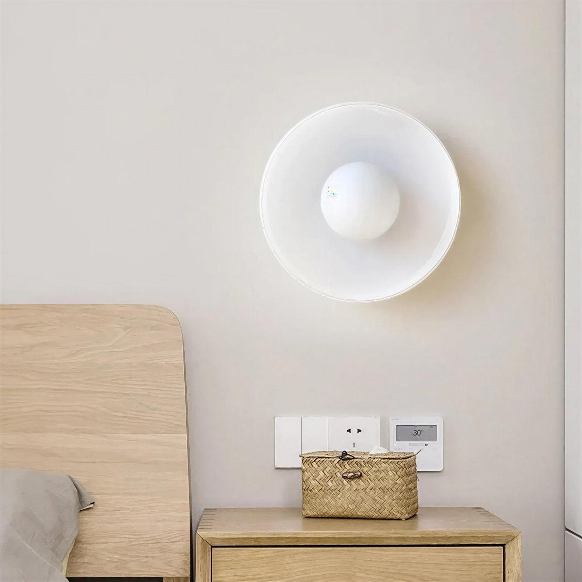 Round Flush Mount Bauhaus Styled Ceiling Light With Ambient Glow