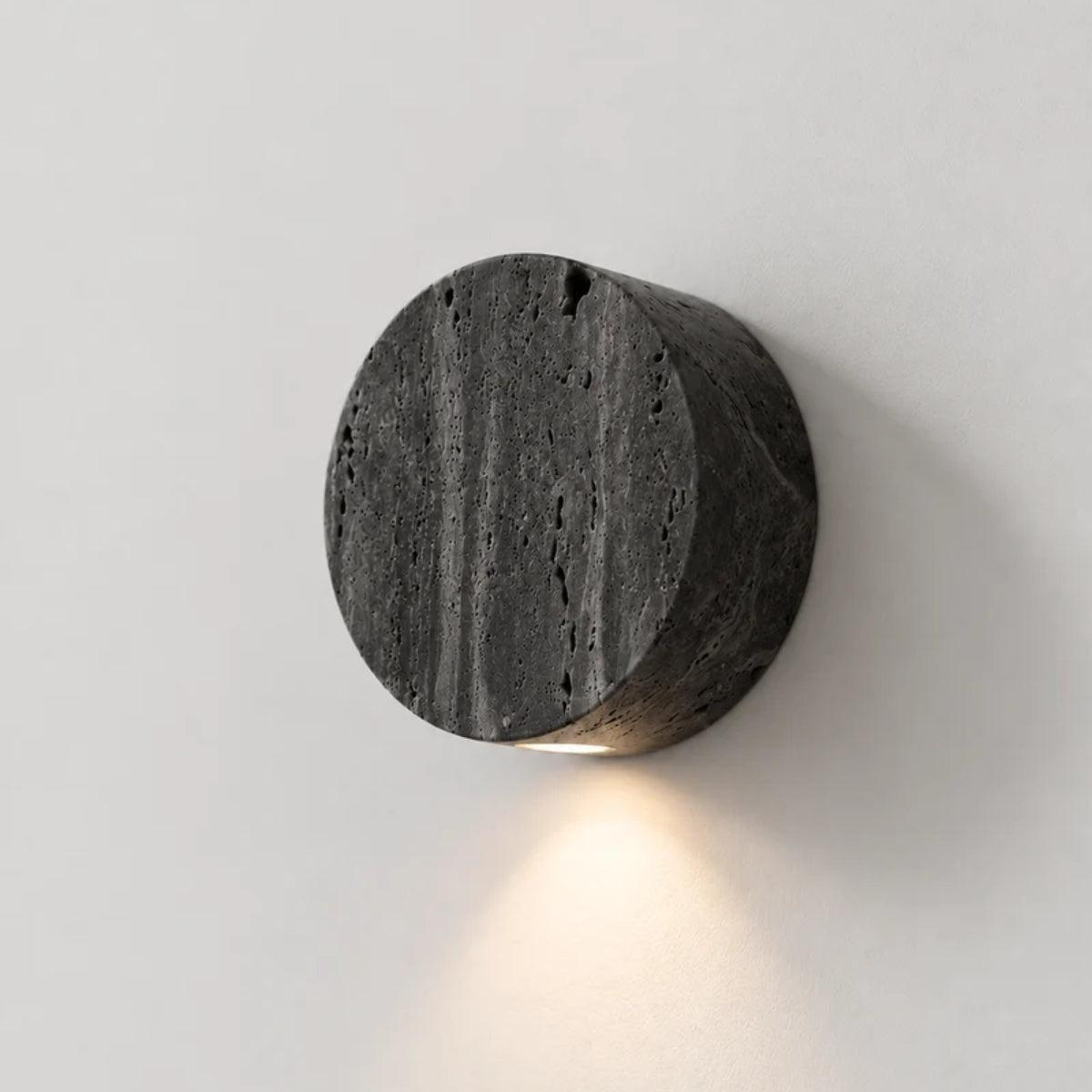 Round Stone Wall Light For Bedroom Bathroom And Lounge