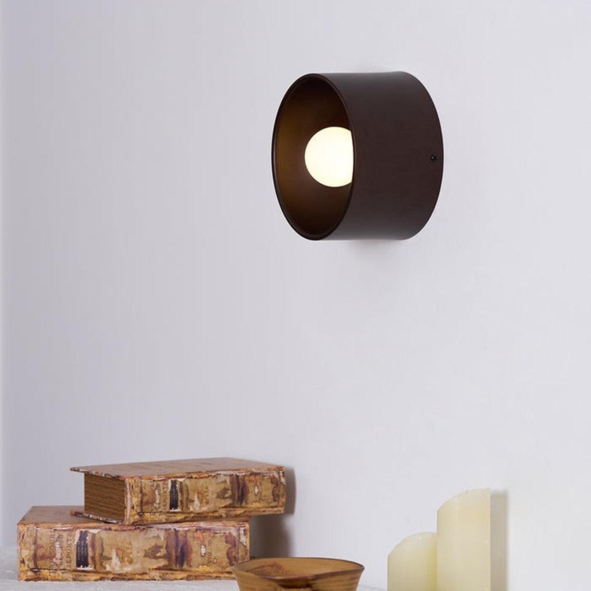 Rustic Circular Wall Sconce Lamp Light