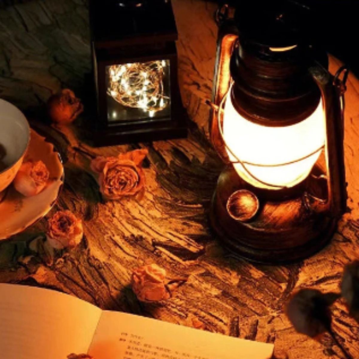 Rustic Wild West Vintage Lantern Table Lamp