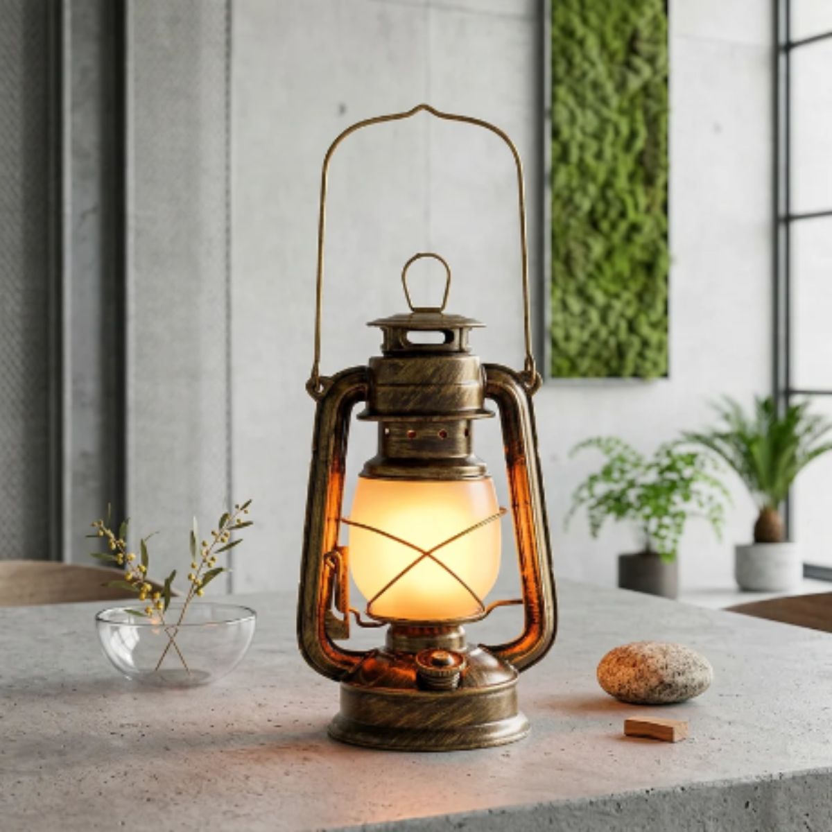 Rustic Wild West Vintage Lantern Table Lamp