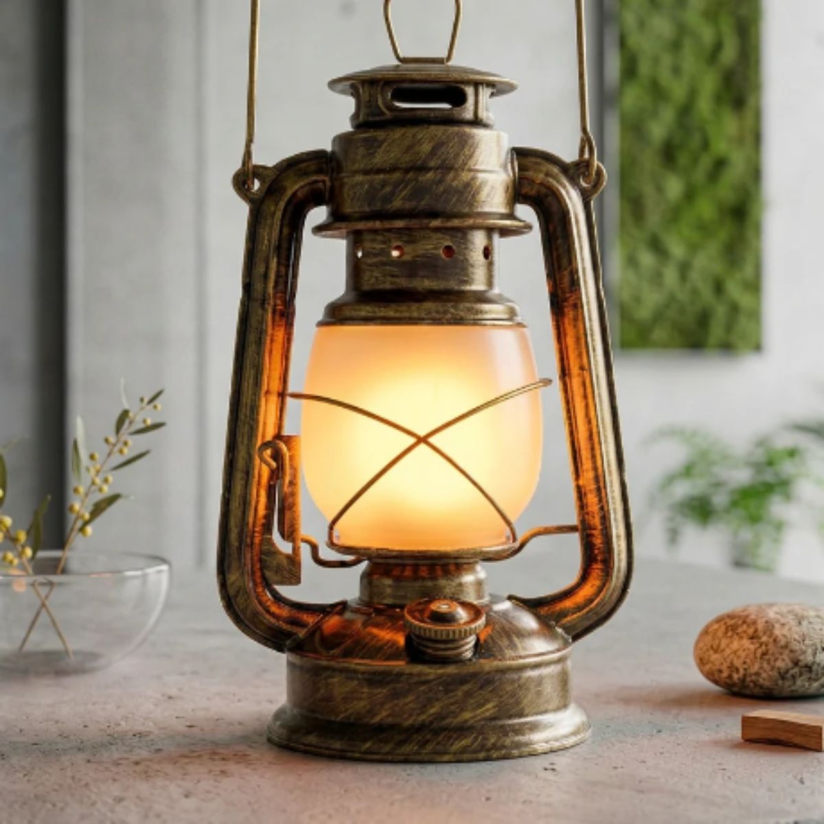 Rustic Wild West Vintage Lantern Table Lamp